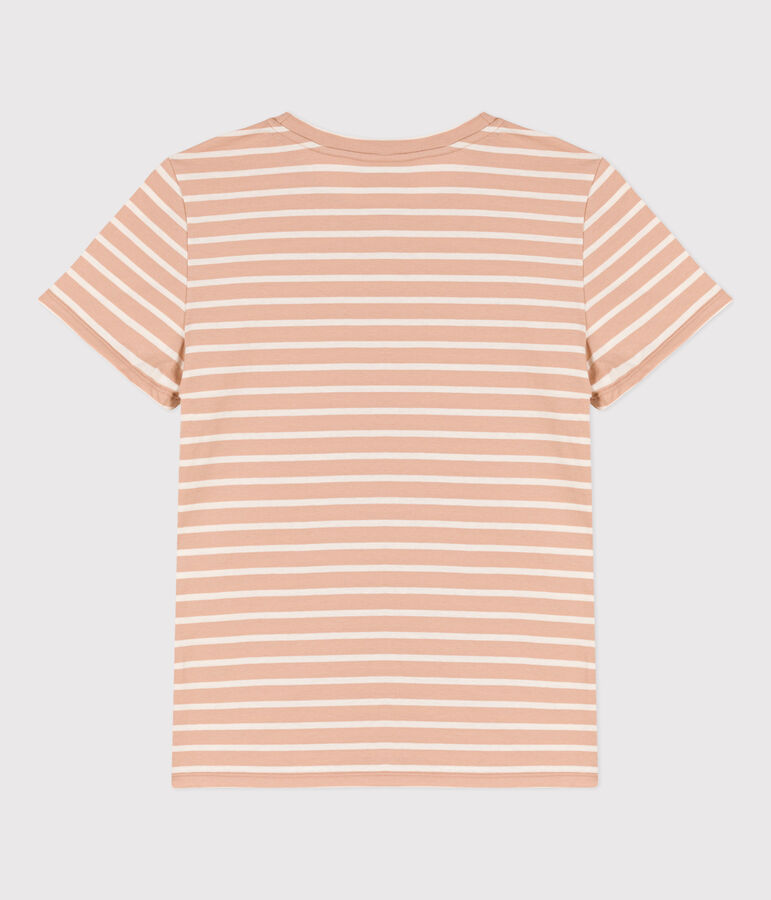 Damen-T-Shirt LE DROIT aus Baumwolle mit Rundhalsausschnitt beige/naturfarben