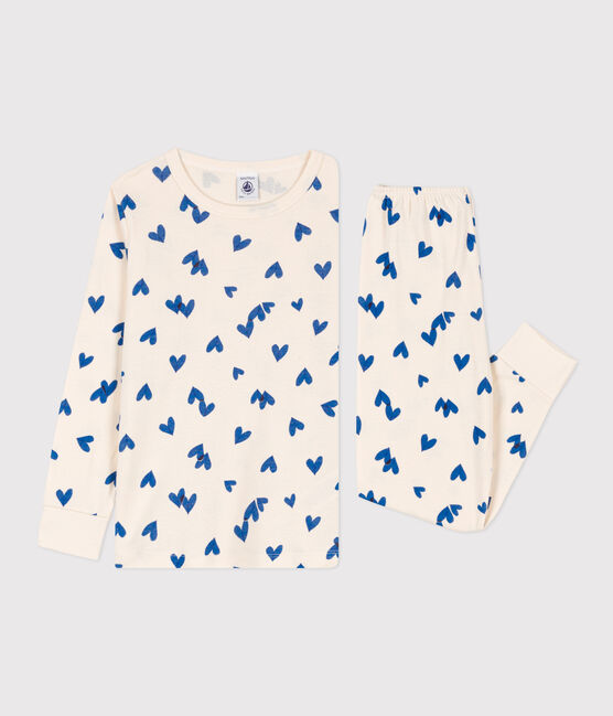 Kinderpyjama aus Baumwolle mit Herzmotiv weiss AVALANCHE/ MULTICO