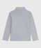 Kinder-Rollkragenshirt aus einfarbiger Baumwolle grau FUMEE CHINE