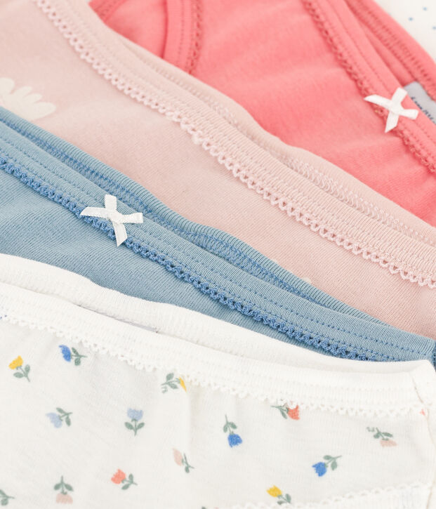 5er-Set Slips aus Baumwolle mit Tulpenmotiv f&uuml;r M&auml;dchen vielfarbig