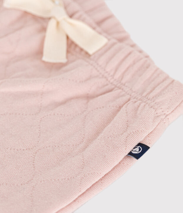 Baby-Hose aus gestepptem Doppeljersey rosa