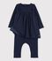 Baby-Leggingkleid aus Samtstrick für Mädchen blau SMOKING