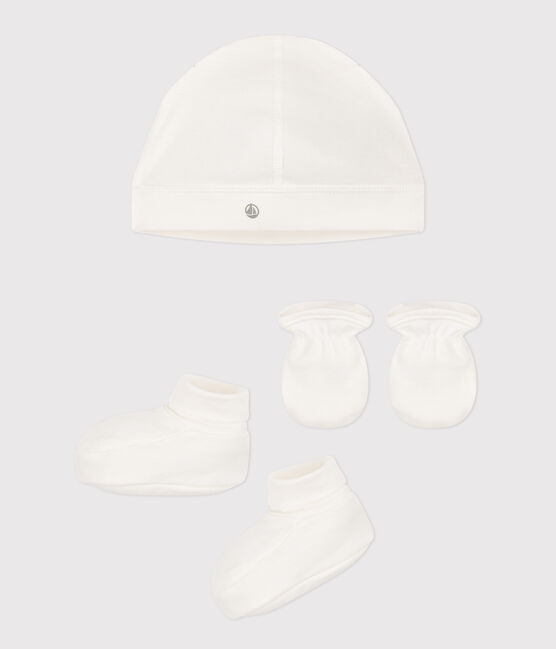 Baby-Mützchen, -Schuhe und -Fäustlinge aus Baumwolle variante 1