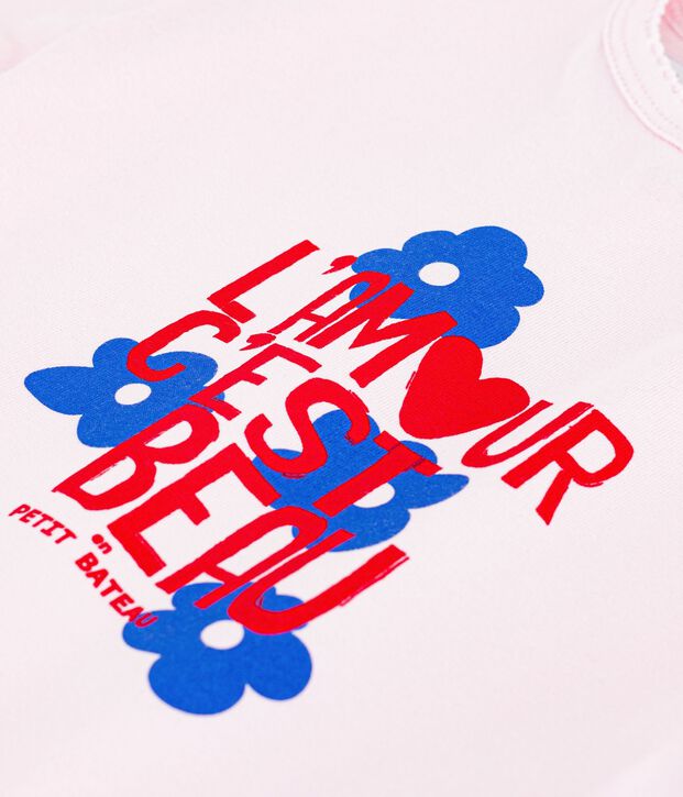 Kurz&auml;rmeliges Baby-T-Shirt aus Baumwolle mit Motiv BARELY