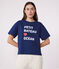 Damen-T-Shirt LE BOXY aus Baumwolle blau MEDIEVAL
