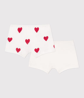 2er-Set Kinder-Shortys aus Baumwolle mit Herzmotiv variante 1