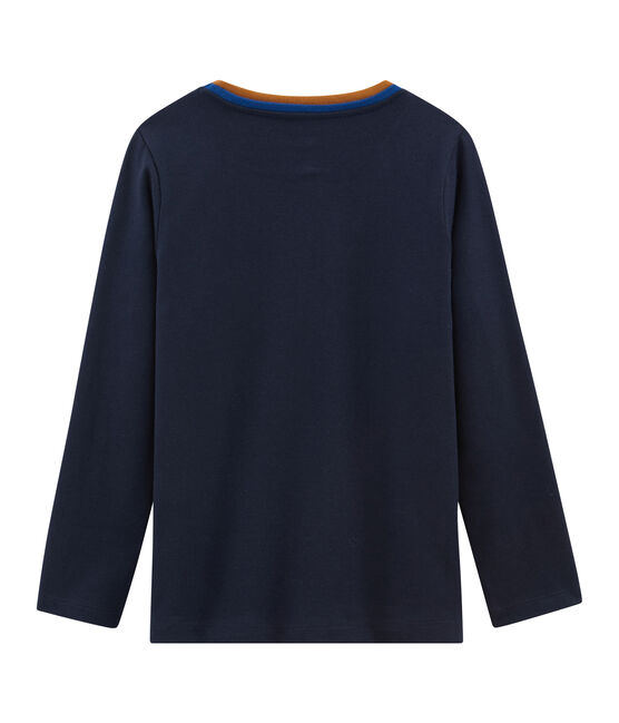 Langärmliges T-Shirt für Jungen blau SMOKING