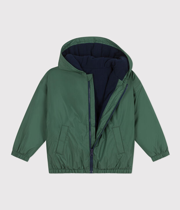 Warme Kinder-Windjacke f&uuml;r Jungen gr&uuml;n