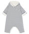 Langer Baby-Overall aus wattiertem Rippstrick weiss MARSHMALLOW/blau SMOKING CN