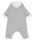 Langer Baby-Overall aus wattiertem Rippstrick