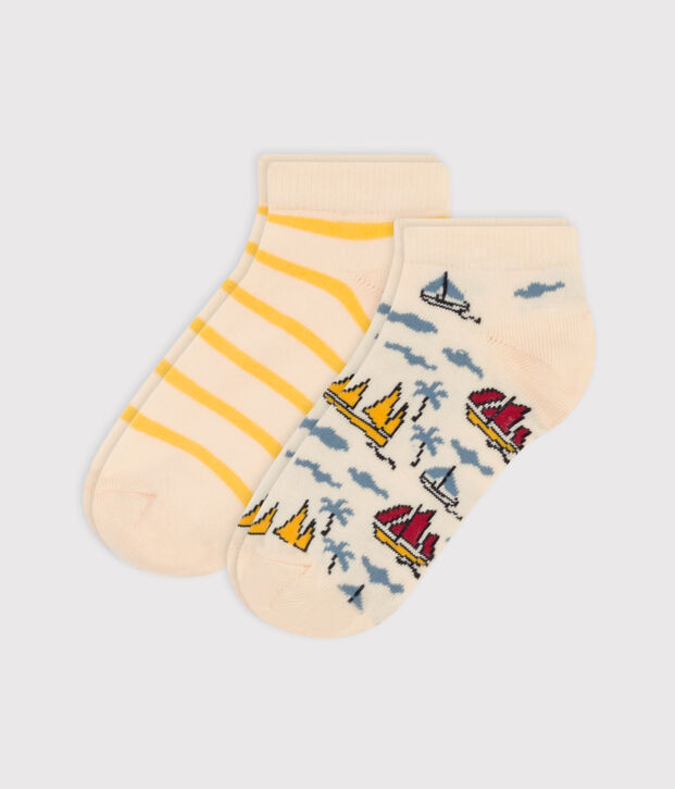 2er-Set Kindersocken aus Baumwolljersey mit Entdeckermotiv vielfarbig
