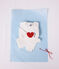 Baby-Set aus Strick mit Jacquard-Herzen rot/rot