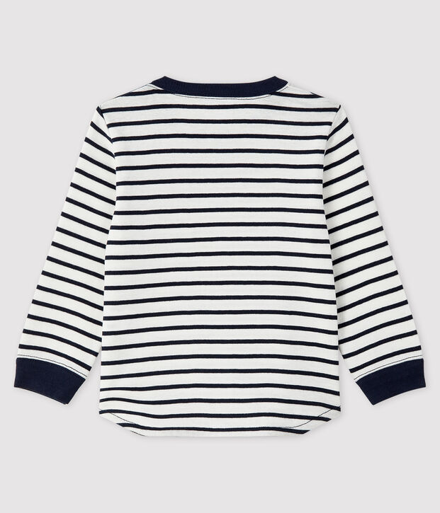 Baby-T-Shirt f&uuml;r Jungen weiss/blau
