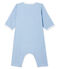 Bodyjama ohne Füße aus Rippstrick für Mädchen blau ACIER/weiss MARSHMALLOW