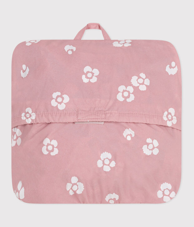 Kinder-Windjacke mit Blumenmuster rosa/weiss