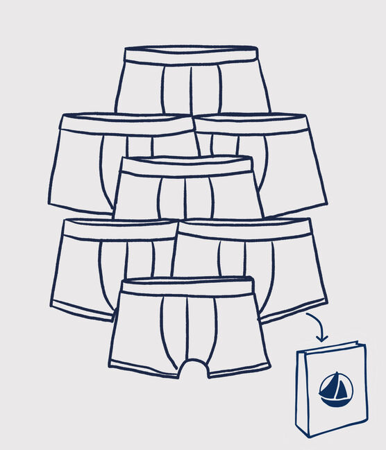 Überraschungsbeutel mit 7 Boxershorts für Jungen variante 1