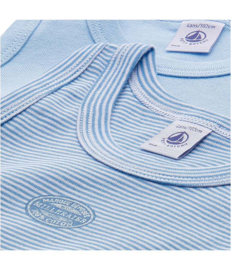 Set mit zwei ringelgestreiften Jungen Tr&auml;gerhemden lot .