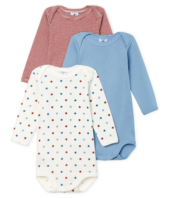 Trio langärmelige Baby-Bodys für Jungen variante 1