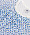 Kinder-Capripyjama aus Baumwolle mit Blumenmuster blau MARSHMALLOW/ INCOGNITO