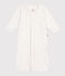 Baby-Kombi-Overall aus Baumwolle mit Kragen und kleinen Herzen weiss MARSHMALLOW/weiss MULTICO