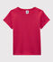 Klassisches Kinder-T-Shirt aus Baumwolle für Mädchen/Jungen rosa CRANBERRY