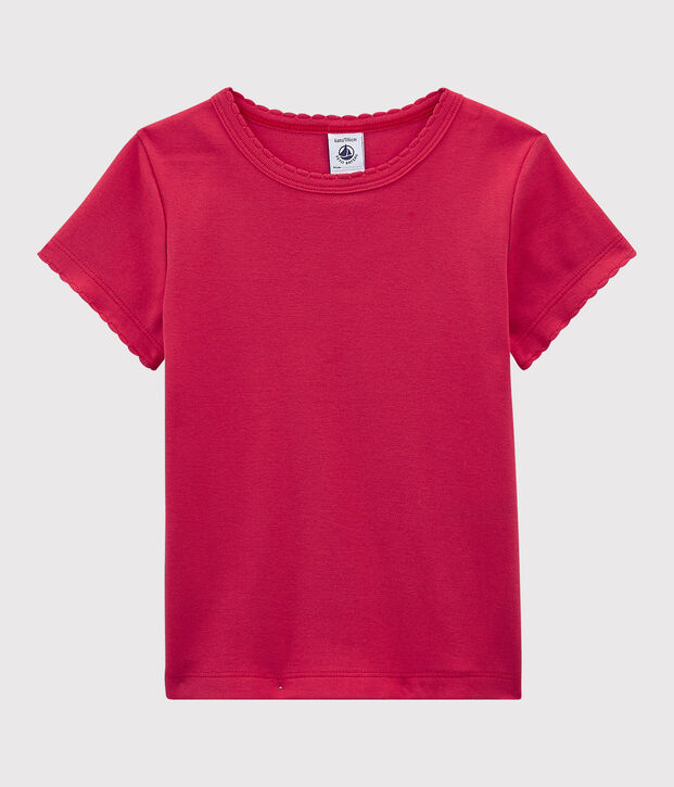 Klassisches Kinder-T-Shirt aus Baumwolle f&uuml;r M&auml;dchen/Jungen rosa