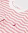 Lang&auml;rmeliges Kinder-T-Shirt mit Streifen rosa/naturfarben