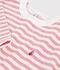 Lang&auml;rmeliges Kinder-T-Shirt mit Streifen rosa/naturfarben