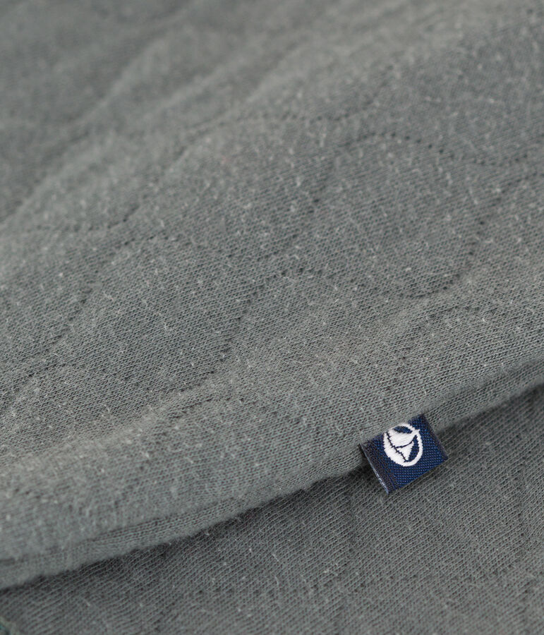 Langer Baby-Overall aus gestepptem Doppeljersey grau