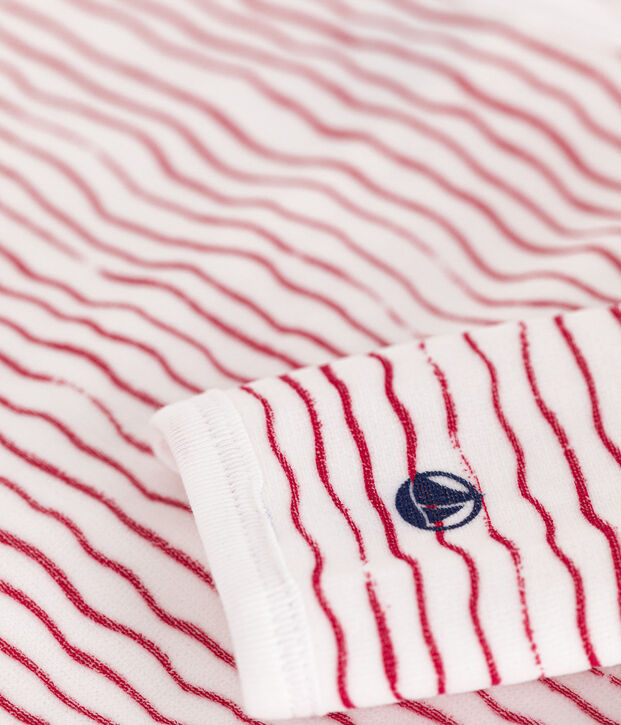 Dors bien en velours b&eacute;b&eacute; weiss/rot