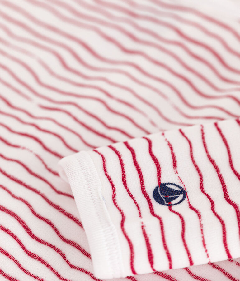 Dors bien en velours b&eacute;b&eacute; weiss/rot