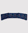 Baby-Bettumrandung mit Dschungel-Druck aus Rippstrick blau MEDIEVAL/weiss MULTICO