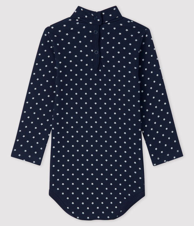 Lang&auml;rmliger Baby-Body f&uuml;r Jungen blau/weiss
