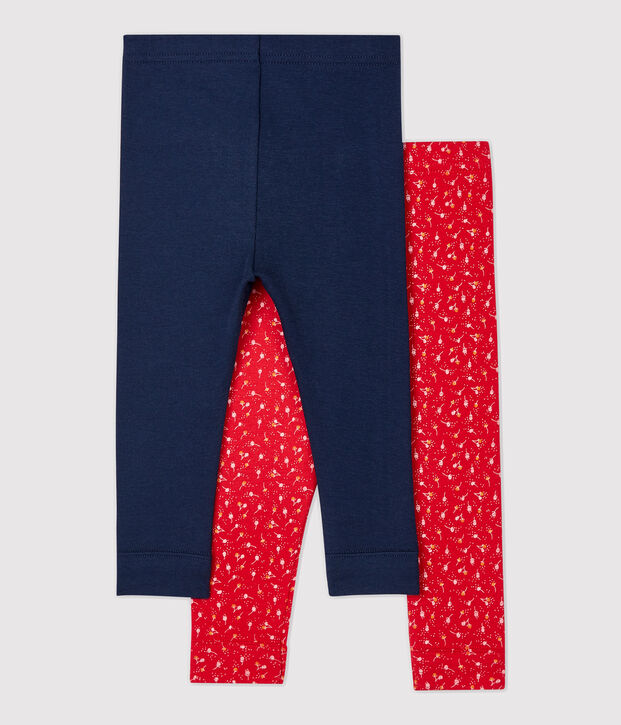 2er-Set Baby-Leggings aus Baumwolle vielfarbig