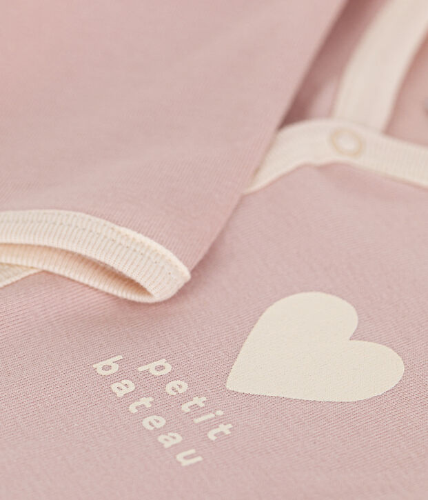 Baby-Strampler aus Baumwolle rosa