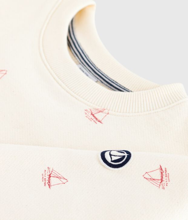 Kinder-Sweatshirt aus gemusterter Baumwolle rot/rot