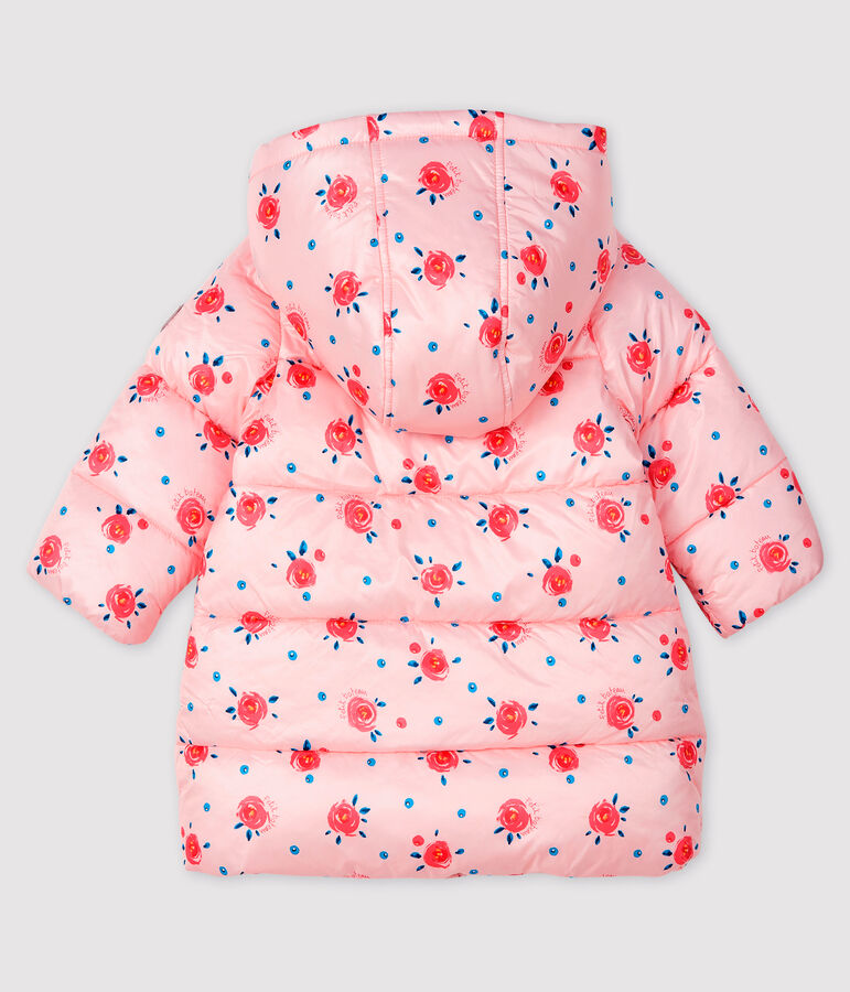 Gesteppter Baby-Anorak f&uuml;r M&auml;dchen rosa/vielfarbig