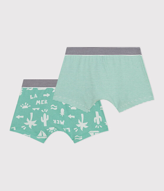 2er-Set Kinder-Boxershorts aus bedruckter Baumwolle variante 1