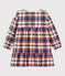 Kariertes Kinderkleid aus Flanell für Mädchen weiss AVALANCHE/ MULTICO