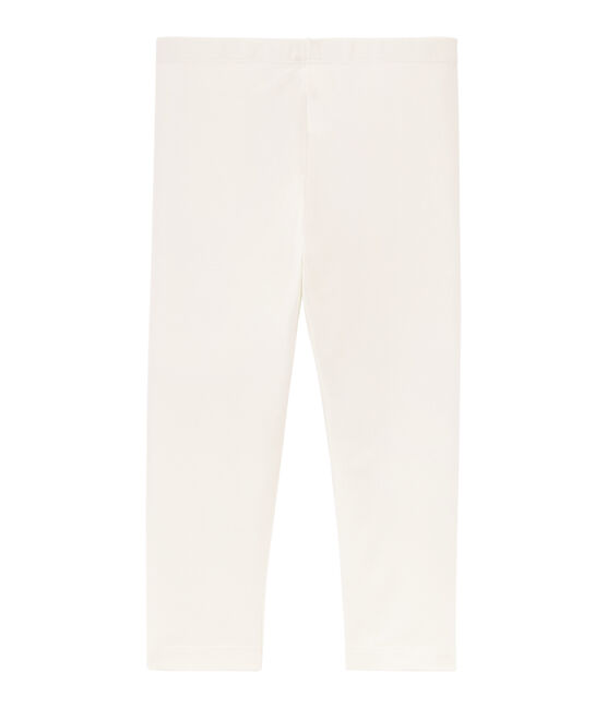 Kurze Kinder-Leggings für Mädchen weiss MARSHMALLOW