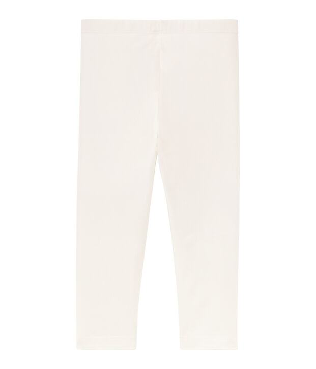 Kurze Kinder-Leggings f&uuml;r M&auml;dchen weiss