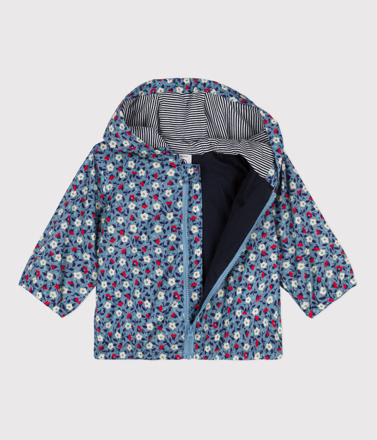 Baby-Windjacke aus recyceltem Polyester blau/vielfarbig