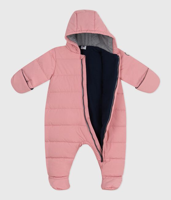 Baby-Schneeanzug aus Polyester rosa CHARME
