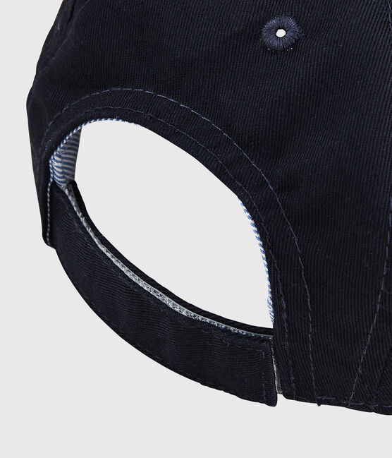 Baby-Schirmmütze mit Applikation aus Bouclé Jungen blau SMOKING/weiss MARSHMALLOW