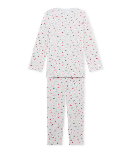 Pyjama fille imprimé petites fleurs blau BOCAL/weiss MULTICO