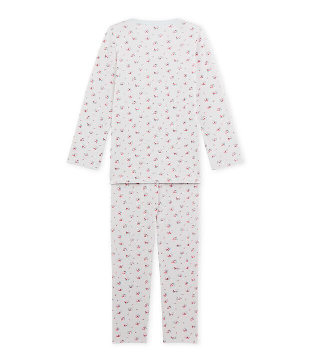 Pyjama fille imprim&eacute; petites fleurs blau/vielfarbig