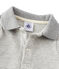 Baby-Jungen-Body mit Milleraies-Ringelmuster grau SUBWAY/beige COQUILLE