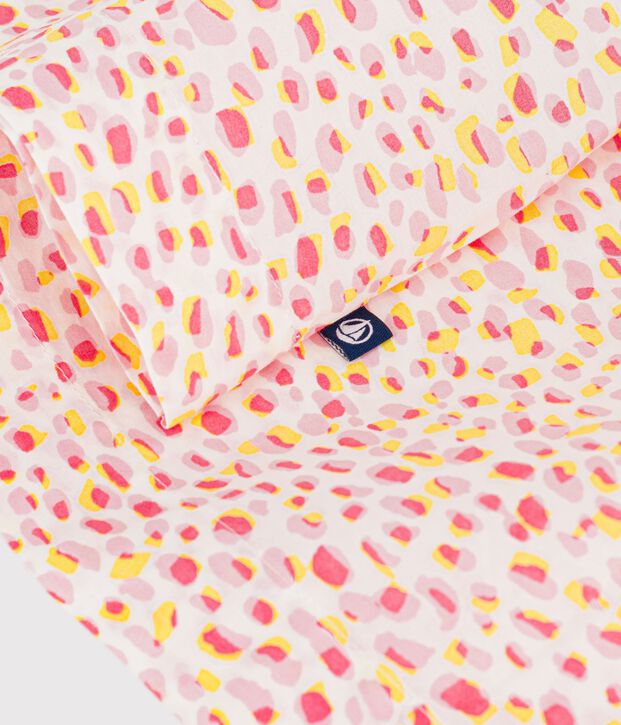 Kinder-Rock aus gemusterter Baumwolle weiss/vielfarbig