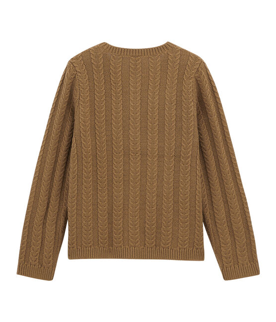 Cardigan aus Wolle/Baumwolle braun BRINDILLE
