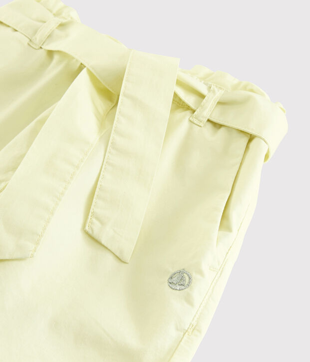 Kinderhose aus Sergestoff f&uuml;r M&auml;dchen gelb